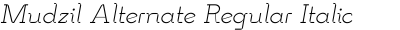 Mudzil Alternate Regular Italic